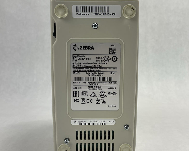Zebra LP 2824 Z Direct Thermal Barcode Label Printer Tested For Parts No Clamps