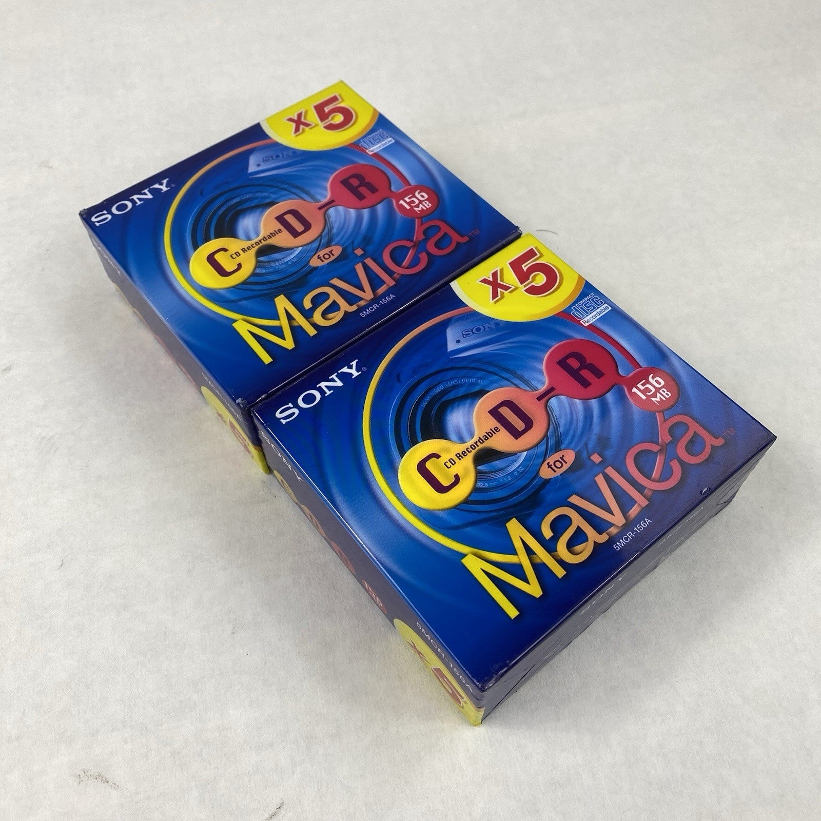 Sony 5MCR-156A  CDR Mavica 8cm 156MB Recordable CD Disc 5 Pack Sealed (Lot of 2)