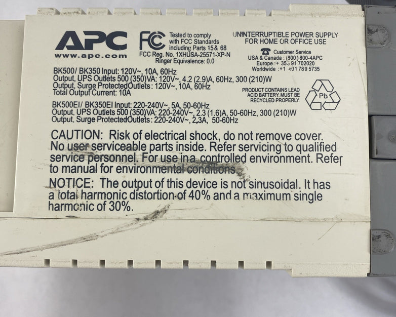 APC BK350 Back Ups CS350 Mini Tower No Batteries Tested