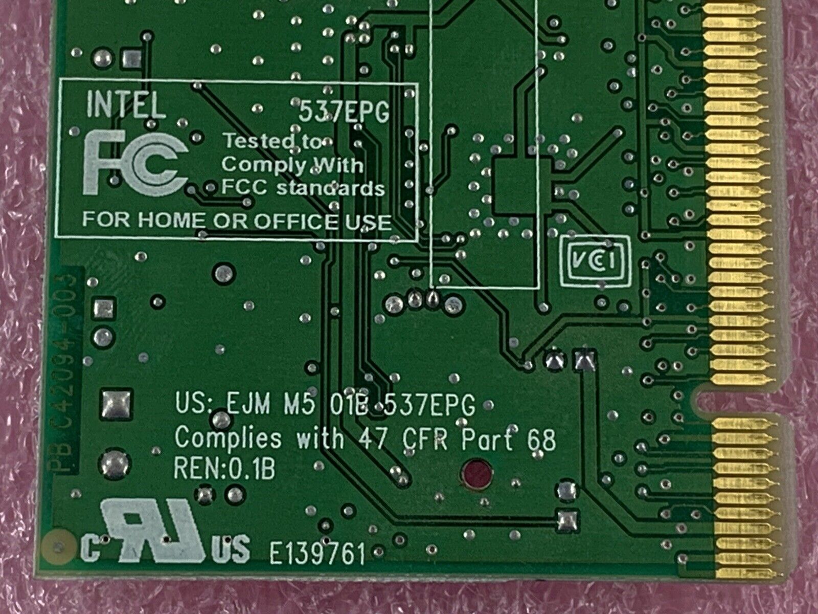 Intel 0X2749 Intel 537EPG 56K PCI Modem Card
