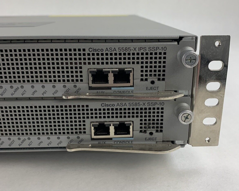 Cisco ASA 5585 8-Port Firewall Security Appliance 2x 5580-X SSP-10 Card No OS