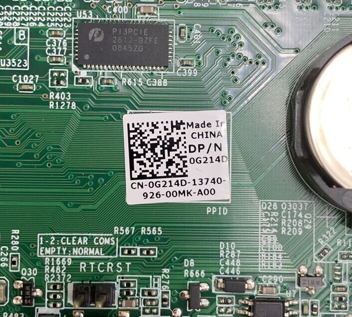 Dell OG214D Motherboard Intel Core 2 Duo E8400 3.00GHz 2GB RAM No Shield
