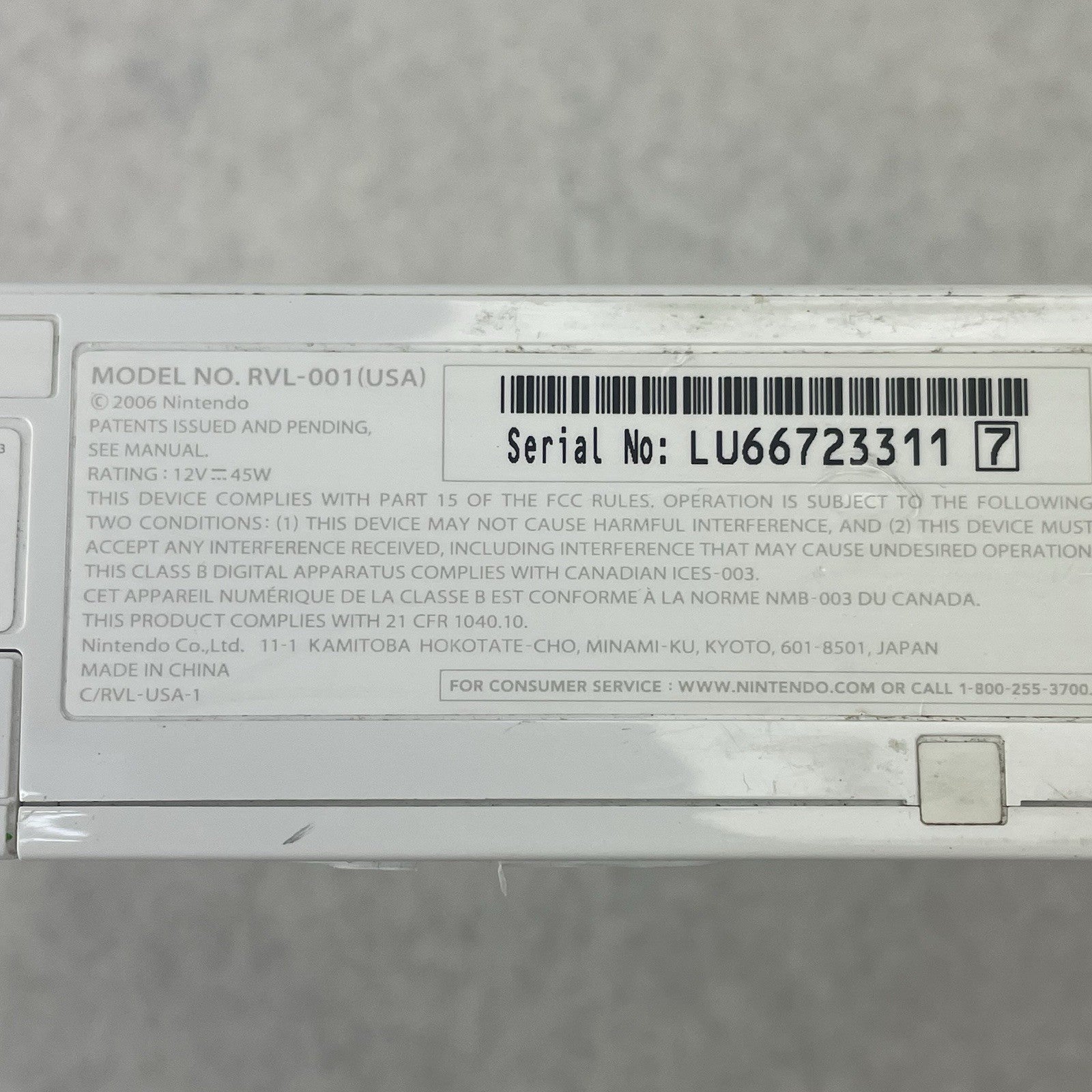 Nintendo Wii RVL-001 White Tested & Reset Console Only No Cords11