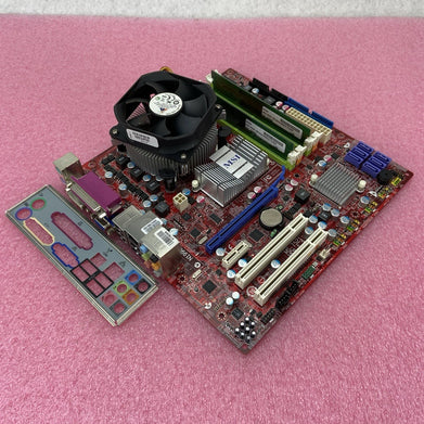 MSI MS-7521 Motherboard Intel Pentium Dual Core E2220 2.4GHz 2GB RAM w/IO