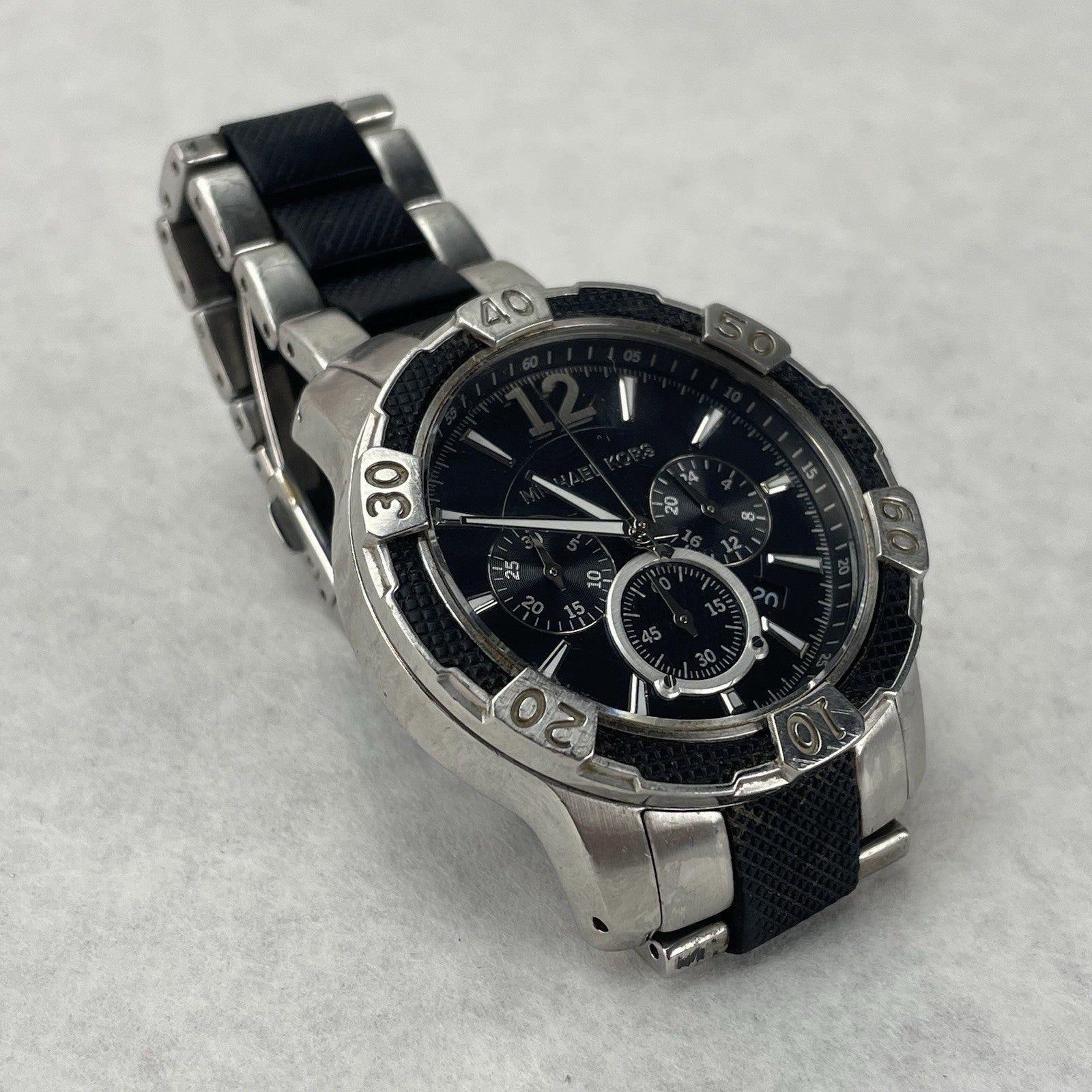 Michael Kors MK-8199 Chronograph Quartz Parts Or Repair Not Ticking0