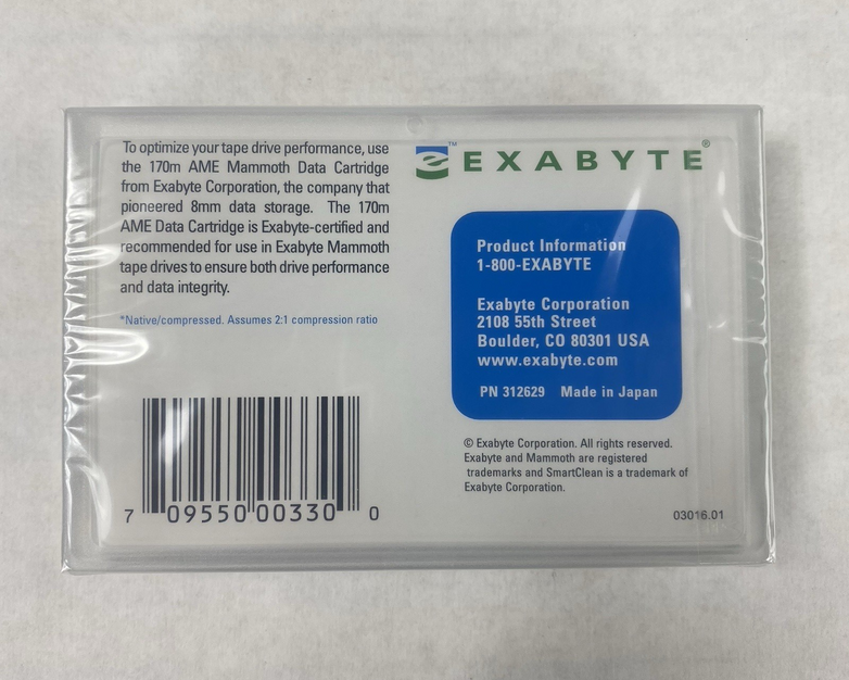 Exabyte Mammoth 20GB/40GB 170m AME Data Cartridge (Lot of 8)