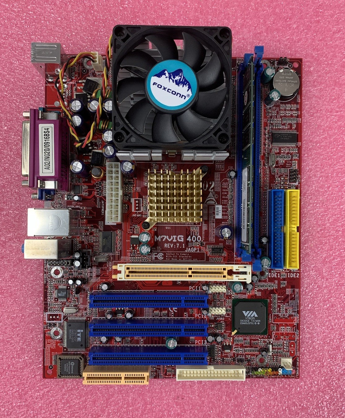 VIA KM266A-8235 M7VIG 400 Motherboard AMD Athlon XP 2700+ 2.16GHz 512MB RAM