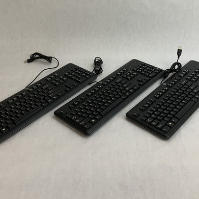 HP SK-2025 USB Wired Keyboard (Lot of 3)