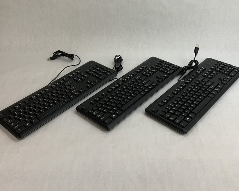 HP SK-2025 USB Wired Keyboard (Lot of 3)