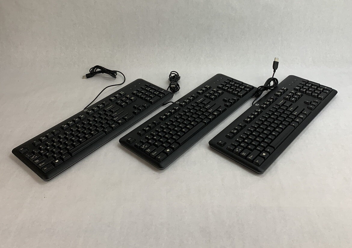 HP SK-2025 USB Wired Keyboard (Lot of 3)