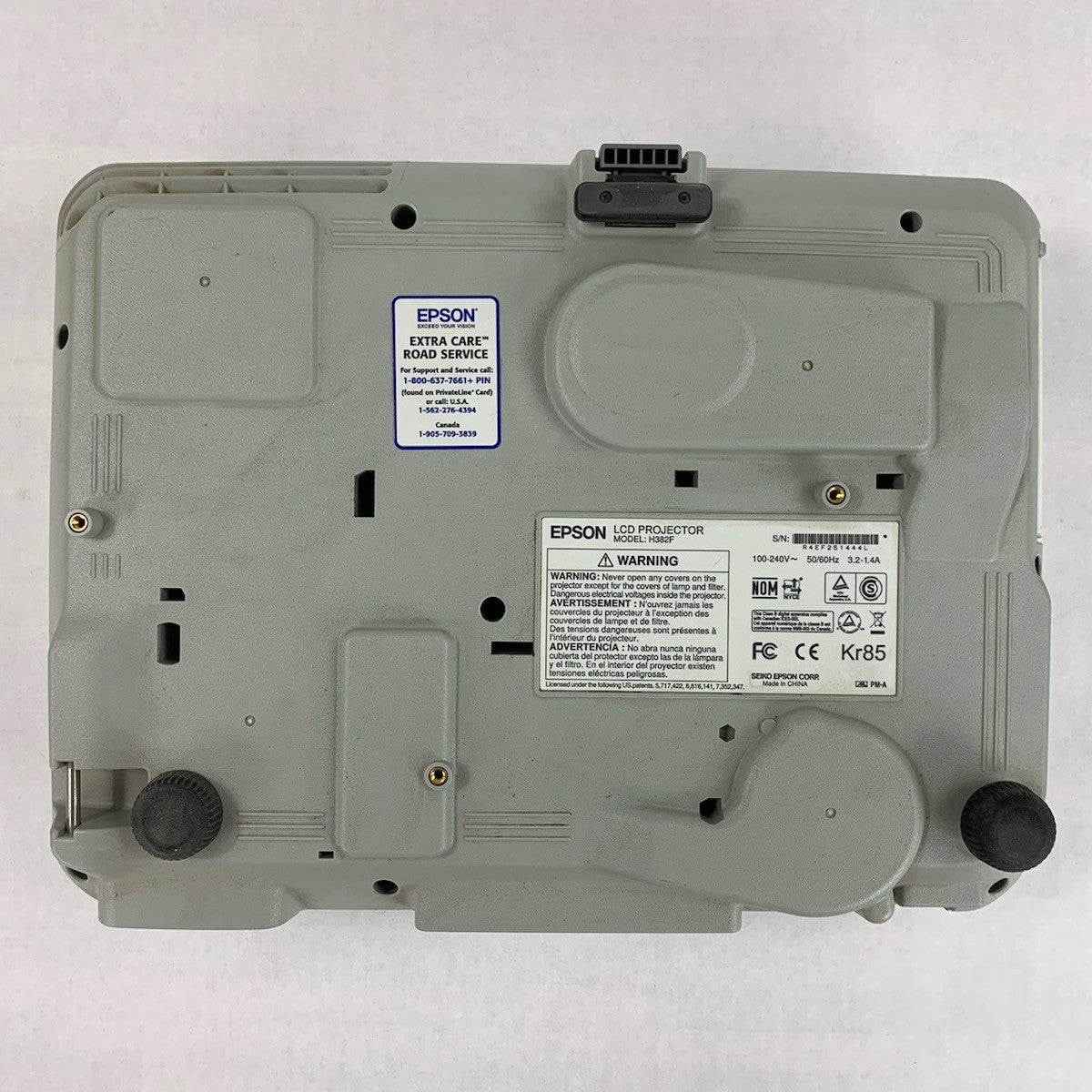 Epson H382F LCD Projector - No Lamp and No Remote - Parts and Repair