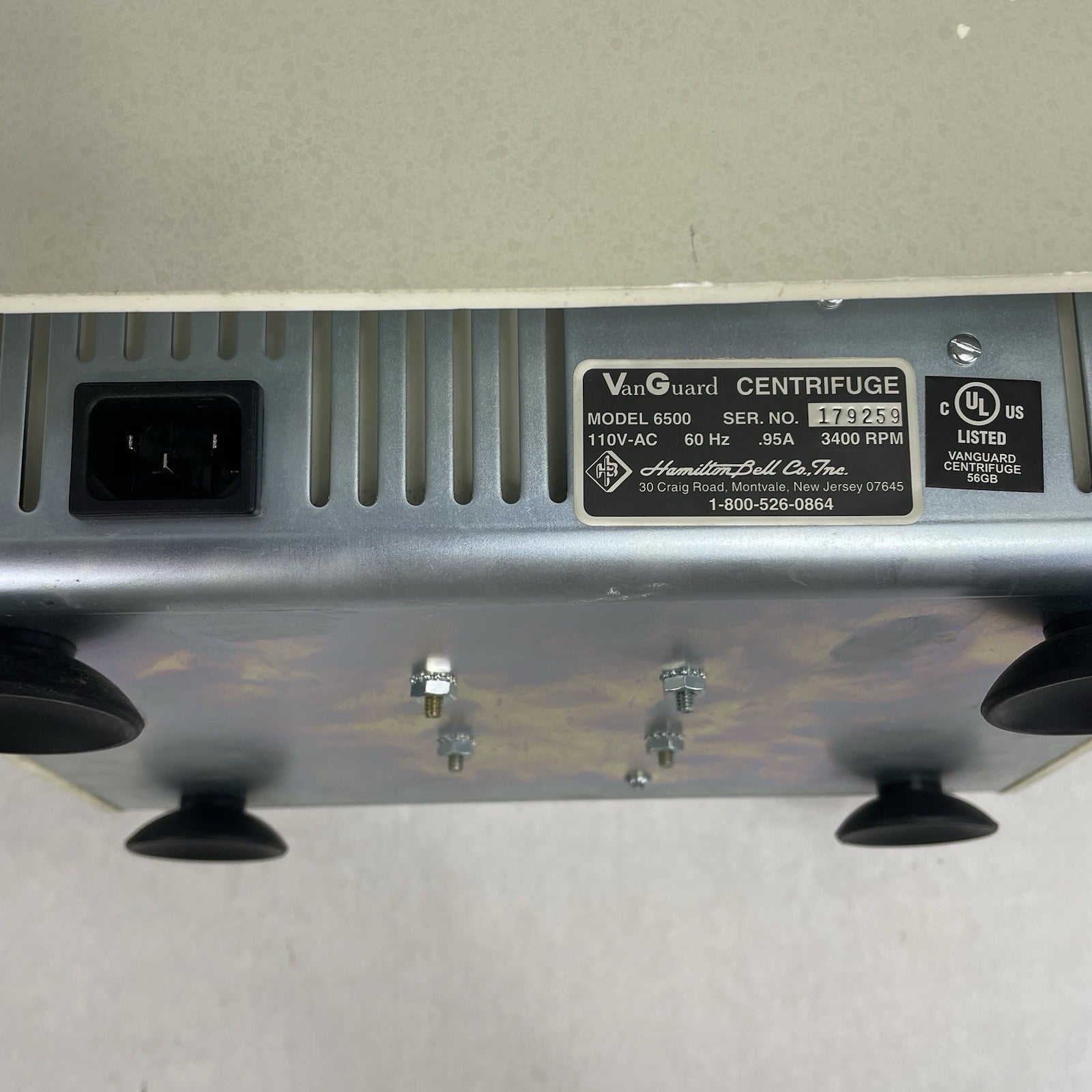 Hamilton Bell V6500 VanGuard Clinical Sealed Centrifuge For Parts