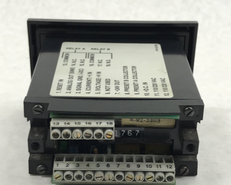 KEP INT69TAS2A Intellect-69 Ratemeter Totalizer 100 VAC 12-24VDC Square Law