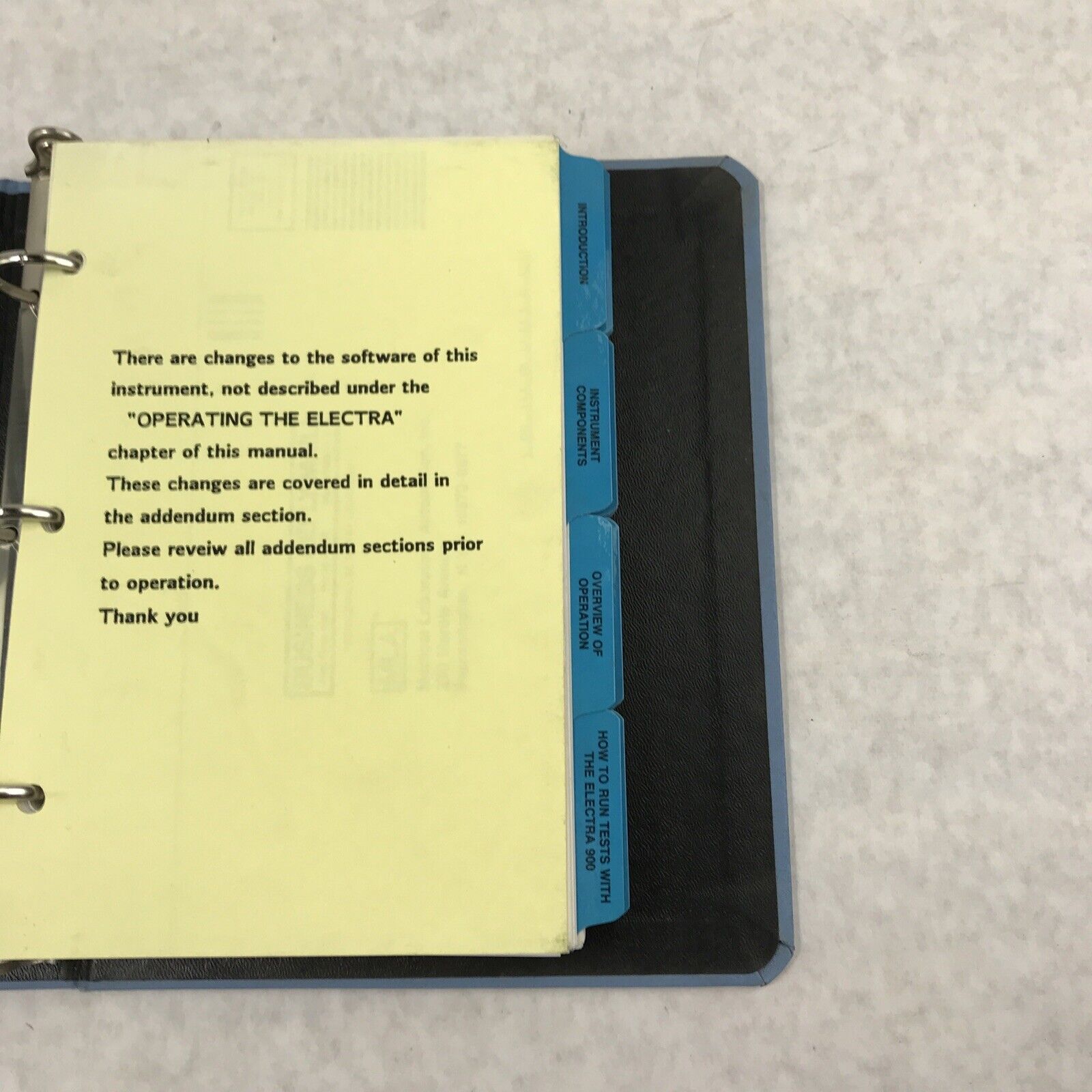 MLA Electra 900 Medical Laboratory Operators Manual for Electra 900 and 900C