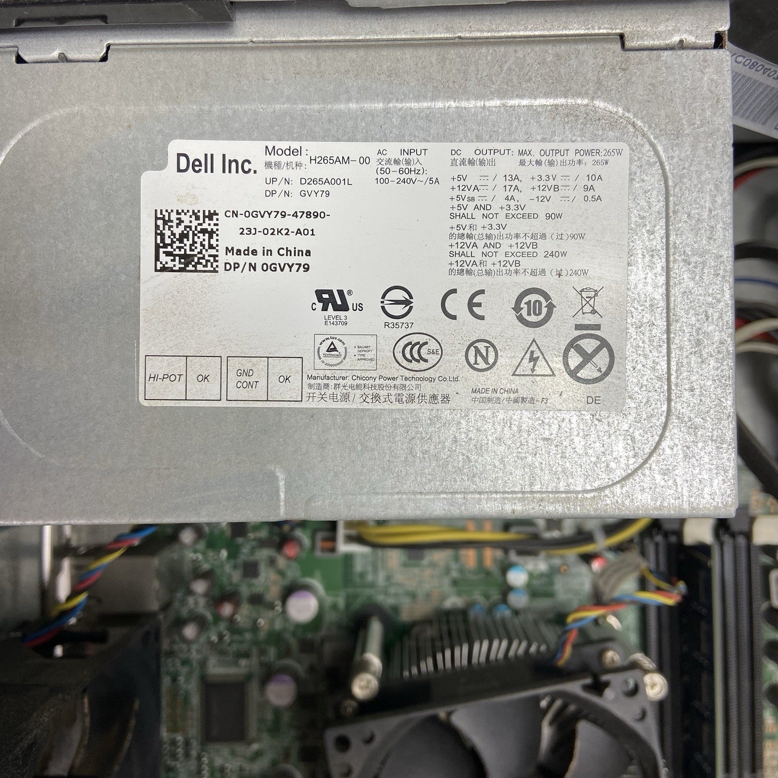Dell Optiplex 790 MT Intel Core i5-2400 3.1GHz 4GB RAM No HDD No OS11