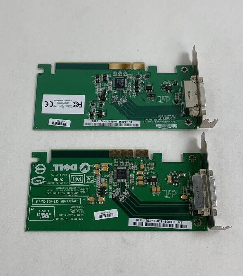 Dell 0KH276 E-G900-04-2600(B) Sil 1364A ADD2-N GPU Short Bracket (Lot of 2)