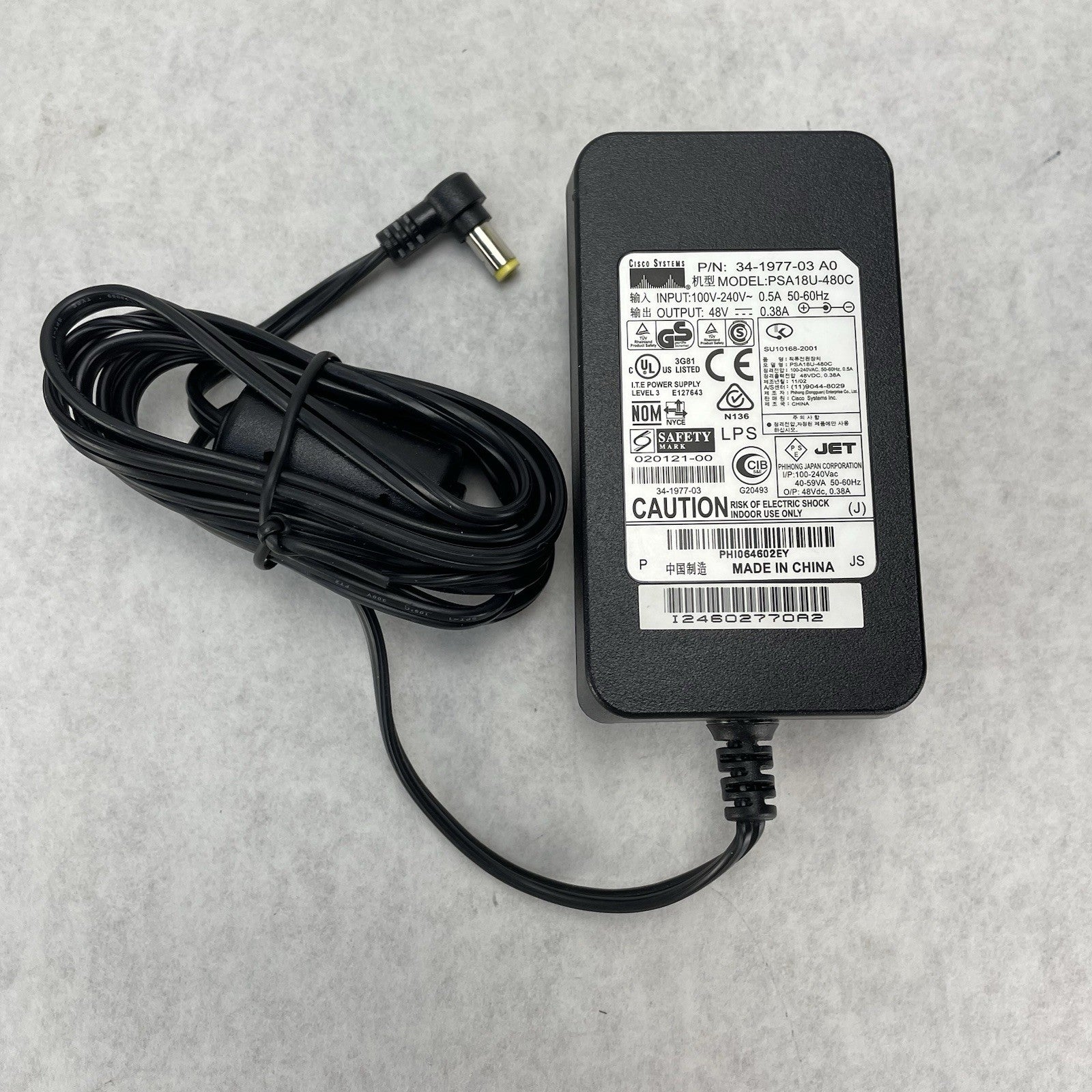 Cisco System Power Adapter PSA18U-480C 48V Lot of 4