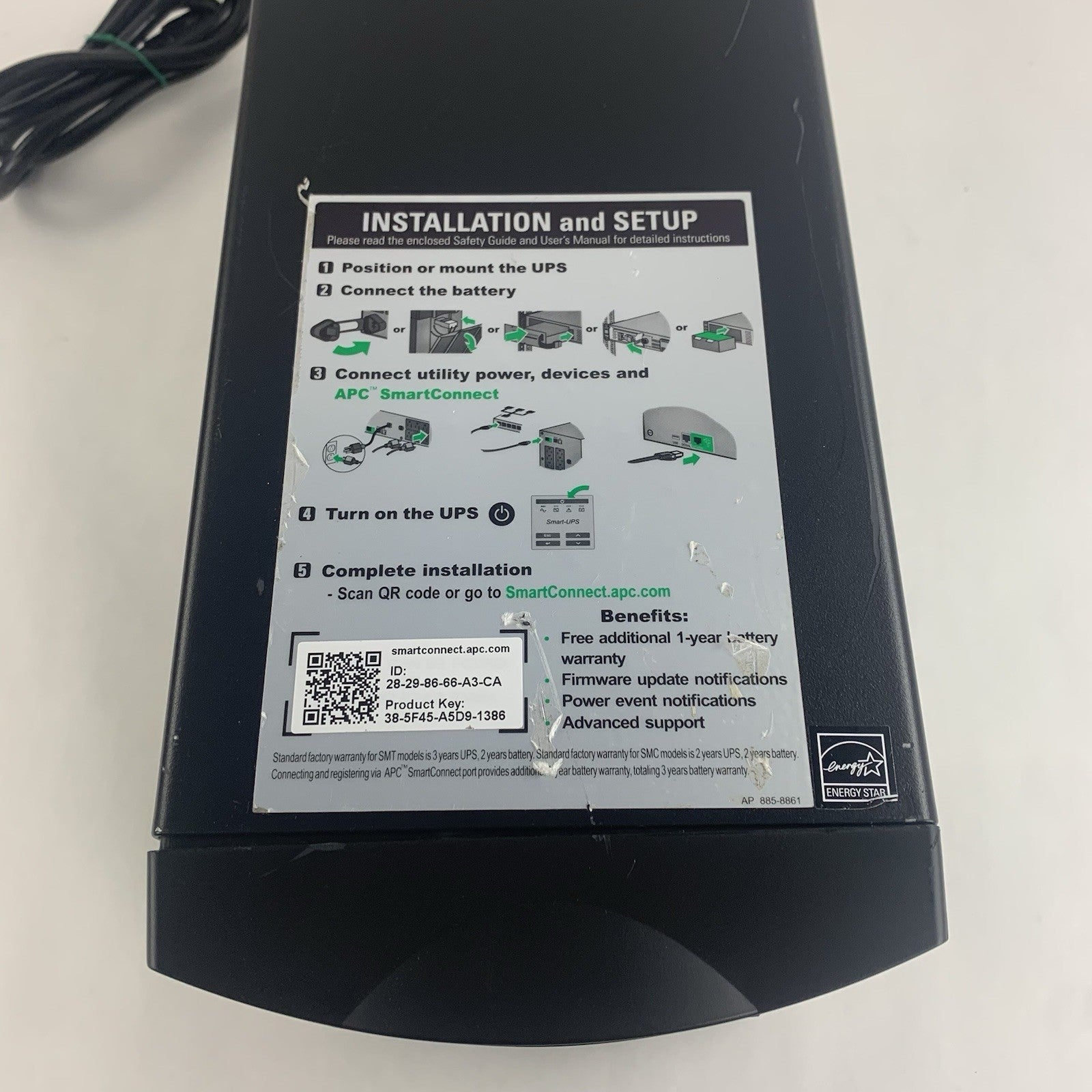 APC SMT1500C Smart-UPS 1500VA 120V Uninterruptible Power Supply No Battery2