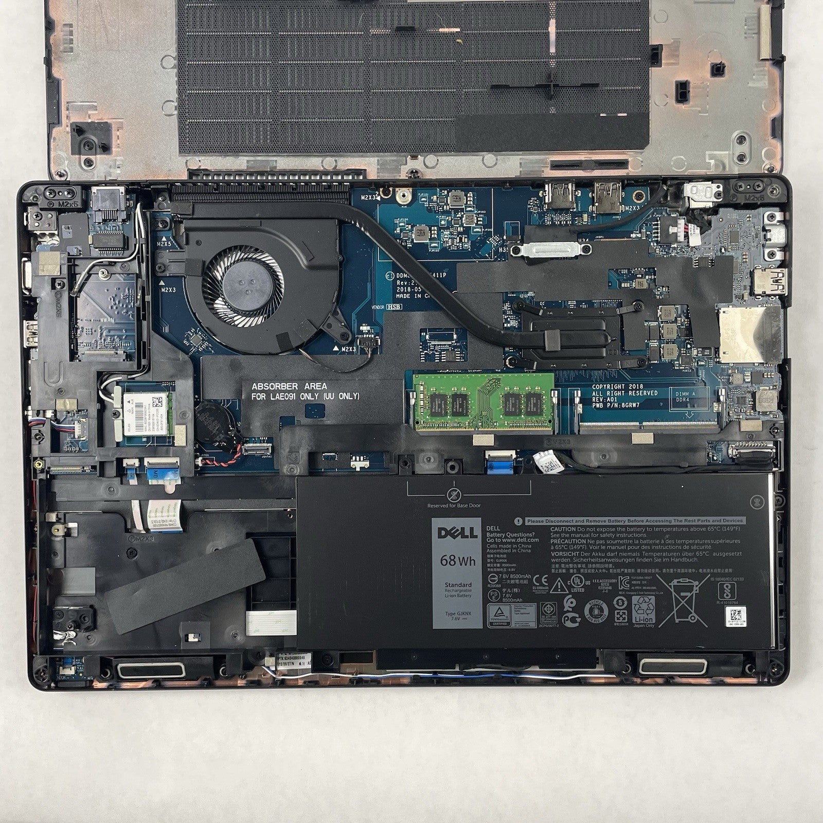 Dell Latitude 5590 15.6" i5-8350U 1.70 GHz 8 GB RAM No SSD/OS/AC20