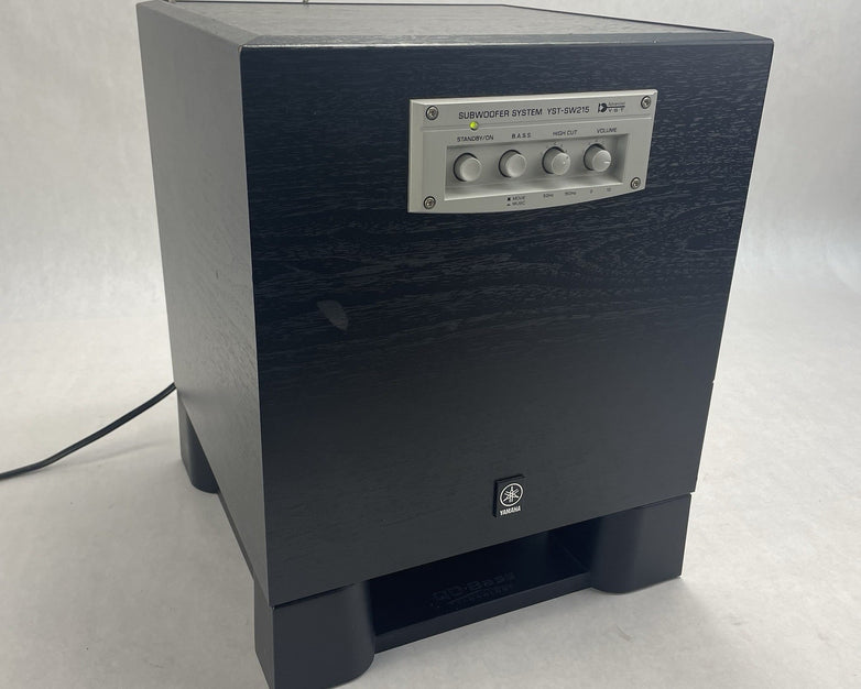 Yamaha Subwoofer YST-SW215 Powered Black Wood Grain 95 Watts