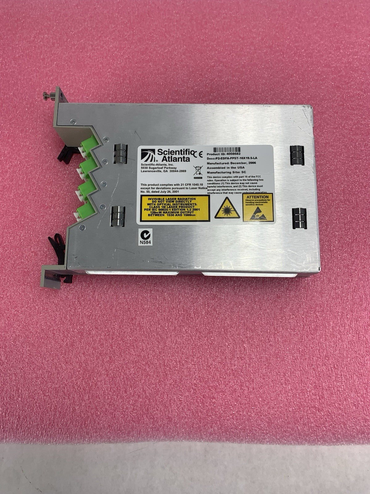 Scientific Atlanta 1550nm Optical Amplifier P2 EDFA FPST 16X19.5 LA  40086826