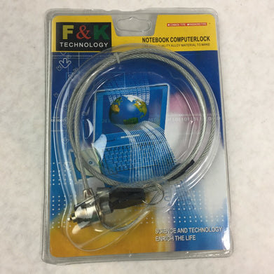 F & K Technology Notebook Computer Cable Key Lock (Lot of 5)