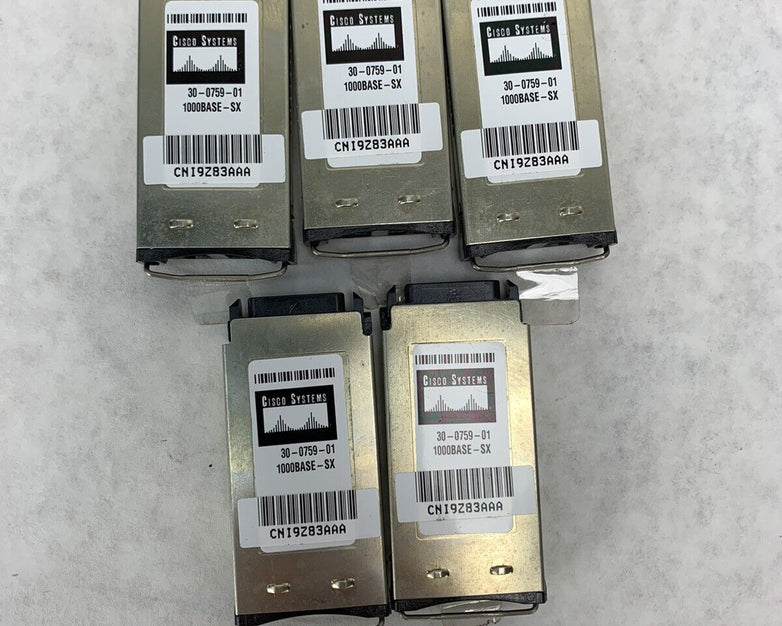 Lot 5 Cisco Systems 30-0759-01 1000BASE-SX SX 21H9876