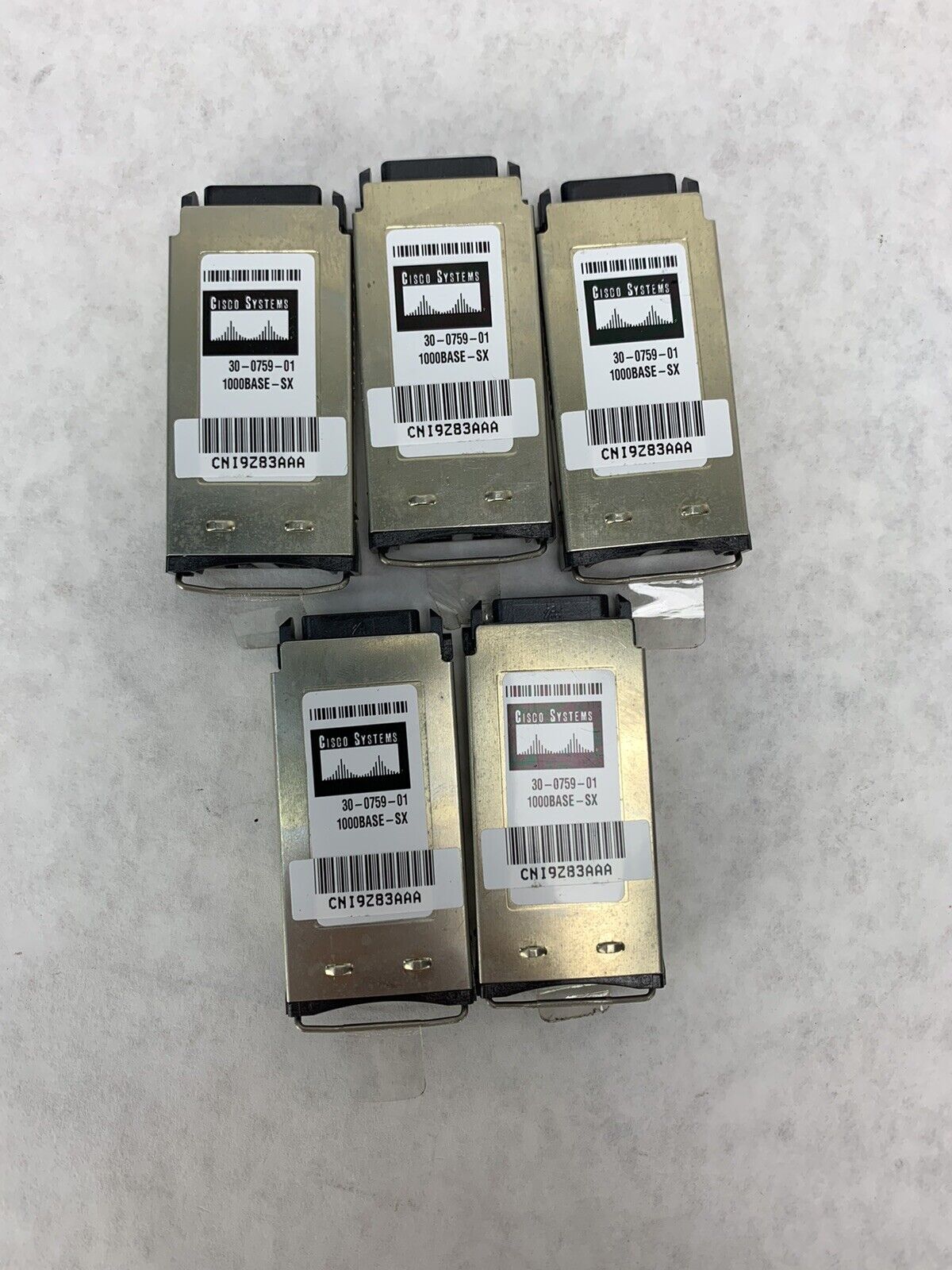 Lot 5 Cisco Systems 30-0759-01 1000BASE-SX SX 21H9876