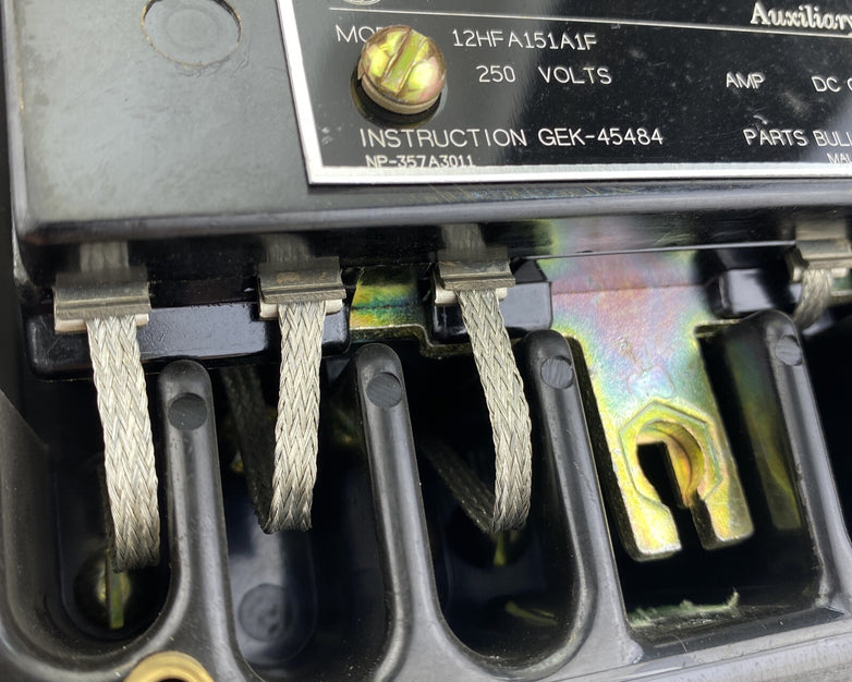 GE 12HFA151A2F Type HFA 5.5x6" 250VDC auxiliary relay MISSING COVER