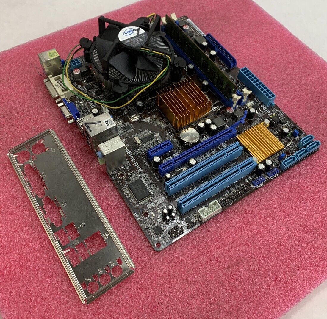 ASUS P5G41-MLE Motherboard Intel Celeron 430 1.8GHz 2GB RAM w/ Shield