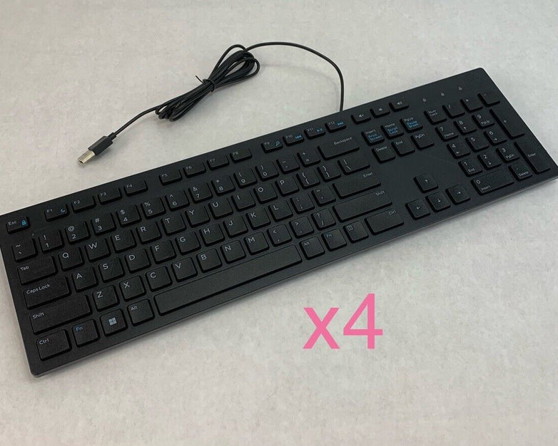 Dell KB216t4 Wired USB Keyboard (Lot of 4)