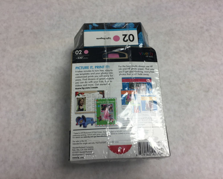 Genuine HP 02 Light Magenta C8775WN   Lot of 4   Warranty date Jun 2011  Sealed