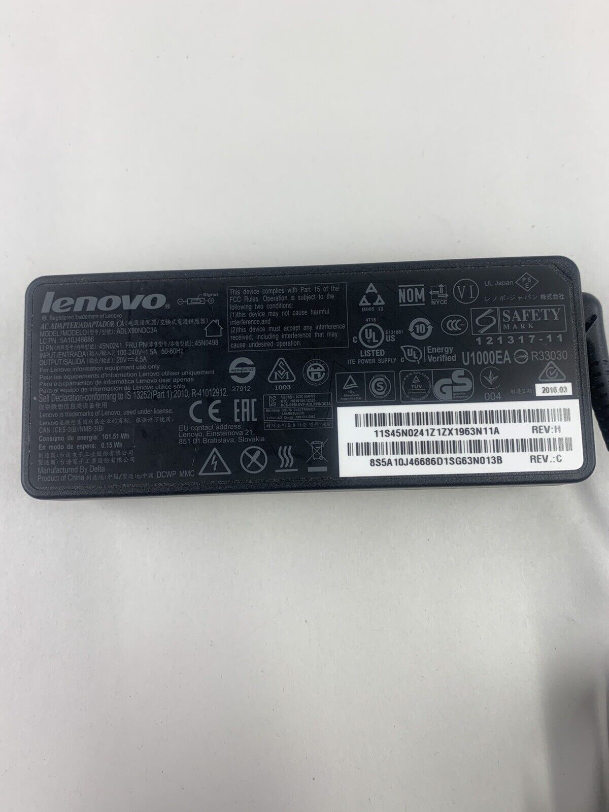 Mixed Lot of 4 Lenovo ADLX90NCC2A ADLX90NLC2A ADLX90NDC3A AC Adapter