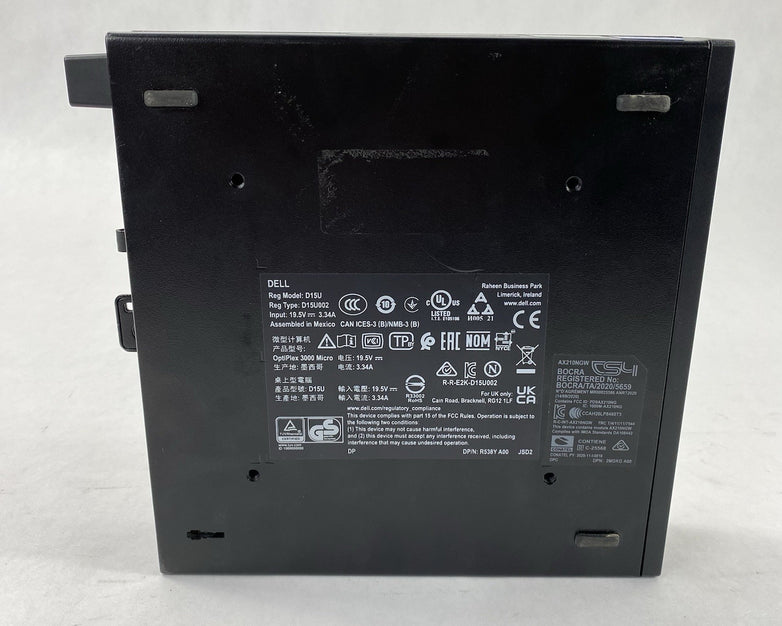 Dell OptiPlex 3000 Micro Intel Core i5-12500T 3.56GHz 8GB RAM No HDD/OS/AC