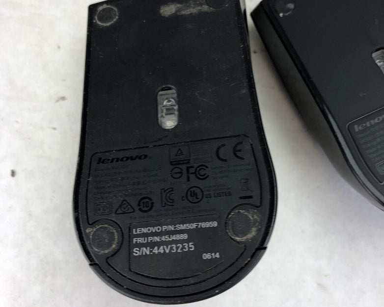 Lenovo MOEUUQA Black Wired USB Mouse (Lot of 4)