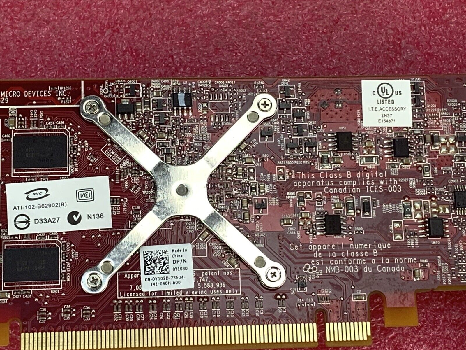 AMD ATI-102-B62902(B) RADEON GRAPHICS VIDEO CARD MODEL B629