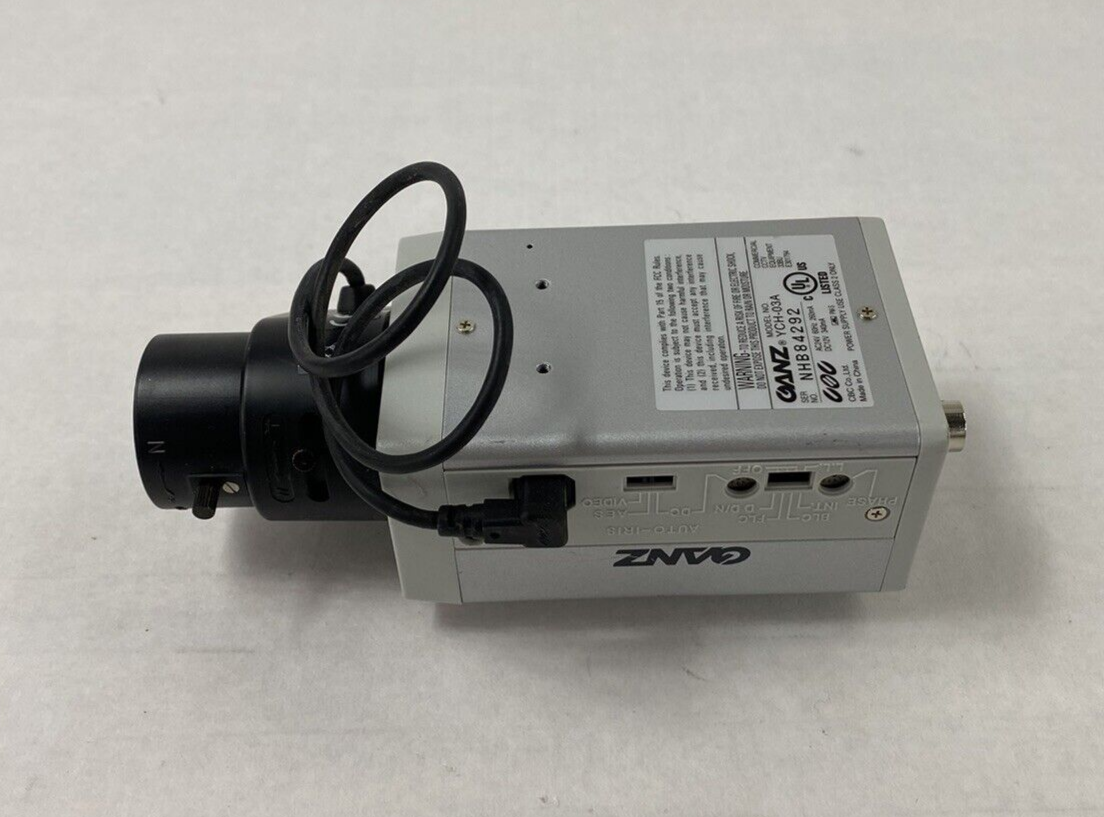 Ganz YCH-03A Color Camera with 1/3" 2.9-8.2mm 1:1.0 CS Lens For Parts or Repair