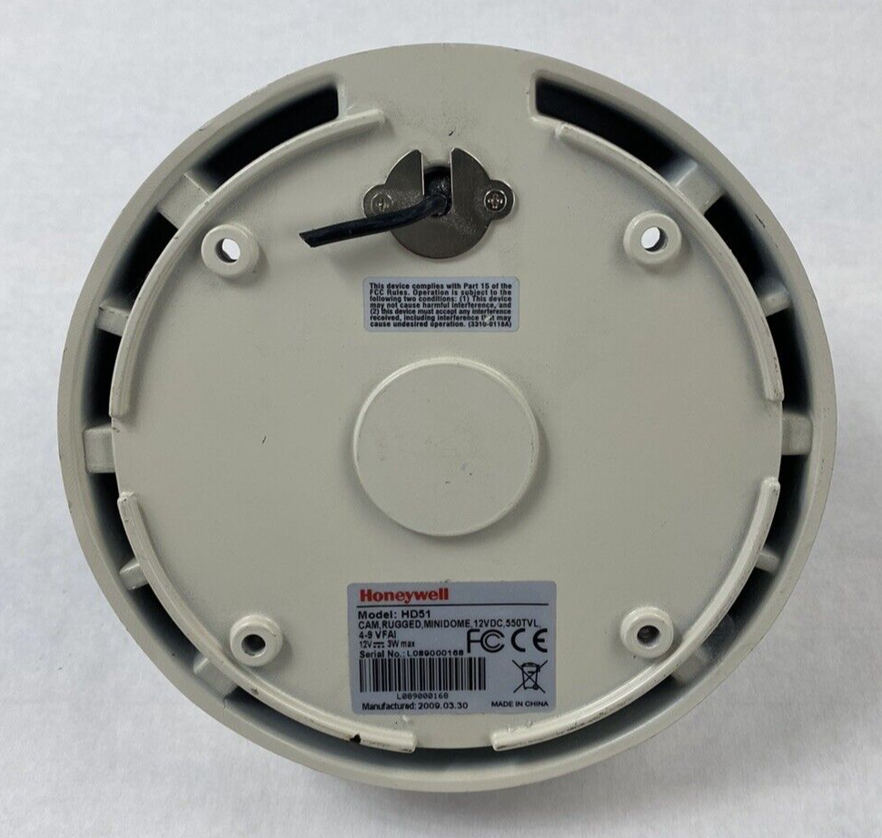 Lot of 5 Honeywell HD51 Rugged Dome Camera Untested For Parts or Repair