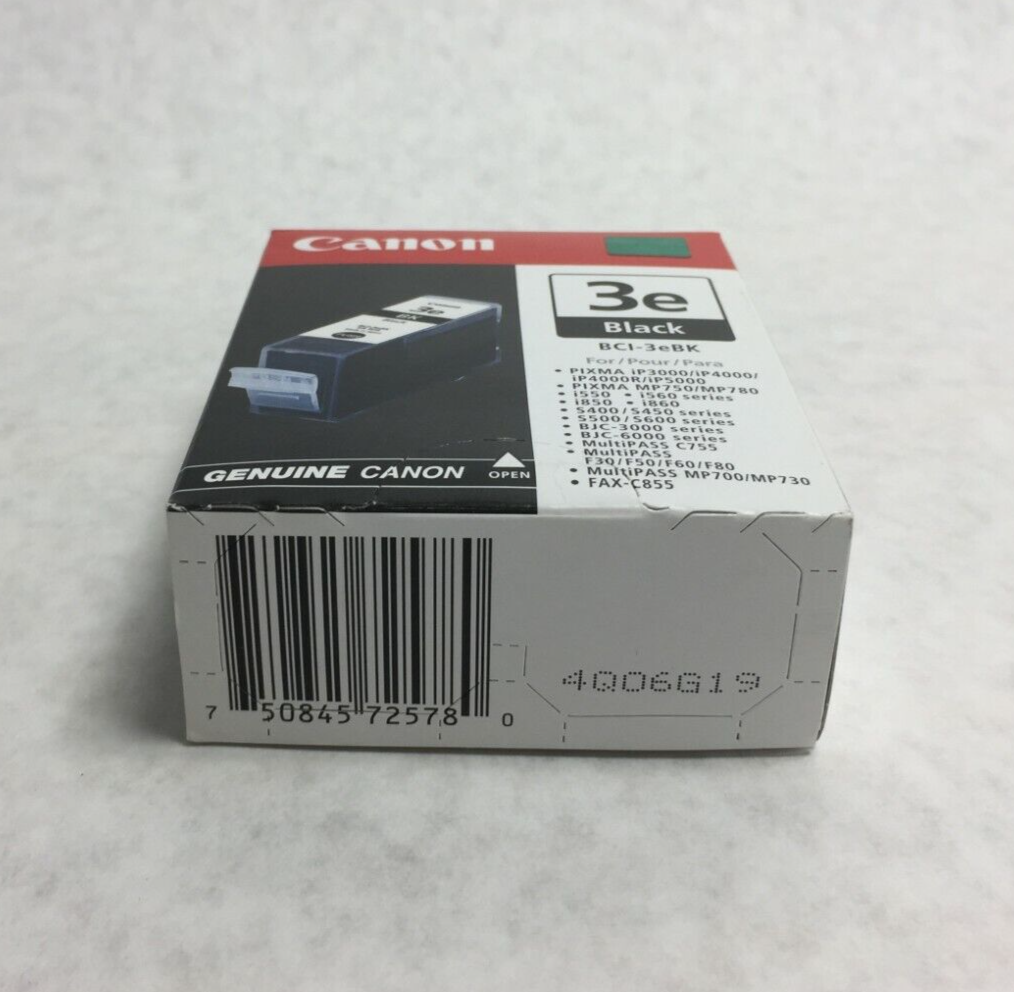 Genuine Canon Black 3e BCI-3eBK Ink Cartridge