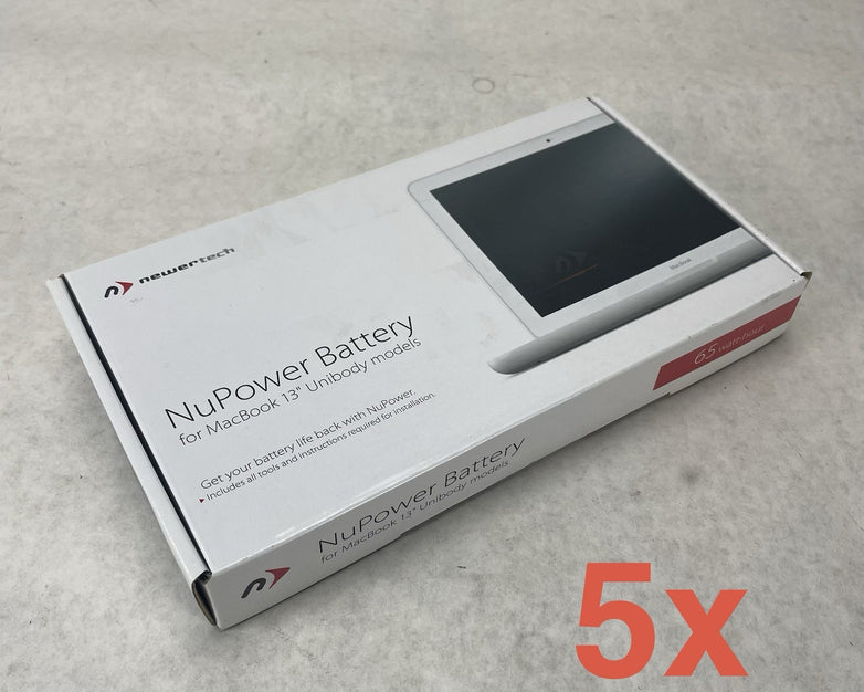 Newertech NuPower Battery 13" Unibody Apple MacBook 6.1 7.1 A1331 65W Lot of 5