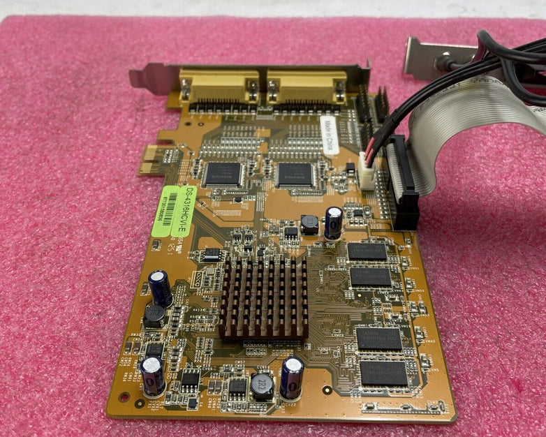 New Hikvision DS-4316HCVI-E 16-Channel Video Audio Capture PCIe DVR NVR & Cables