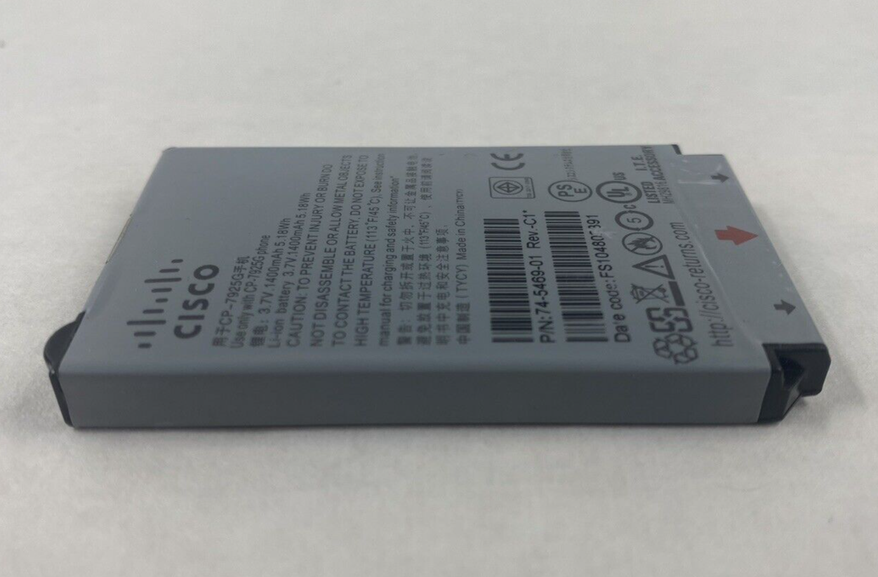 Lot of 6 Cisco Li-ion Battery CP-7925G 3.7V 1400mAh 5.18Wh Untested