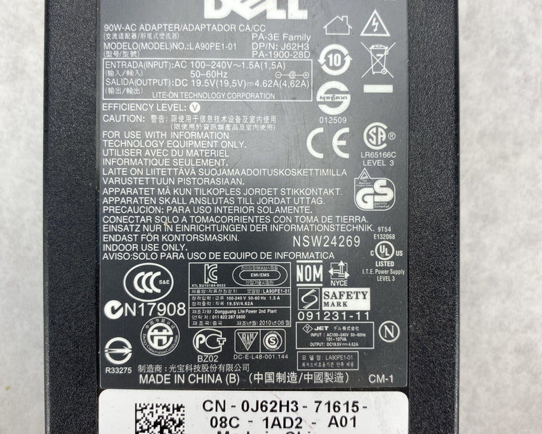 Dell LA90PE1-01 90W 19.5V 4.62A 7.4mm AC Adaptor - Lot of 3