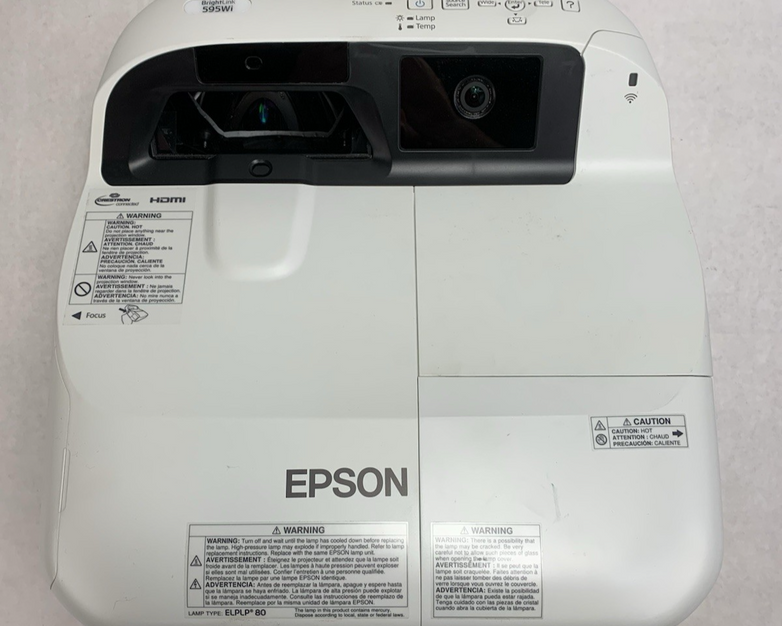 Epson BrightLink 595Wi H599A LCD Lamp Projector 2238 Lamp Hours - No Remote