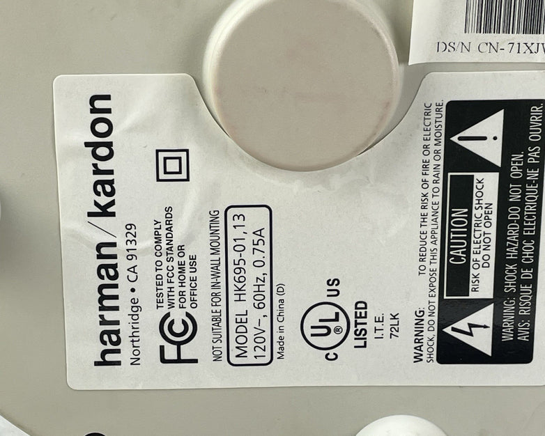 Harmon Kardon Computer Speakers HK695-01 Tested and Working Read Desc
