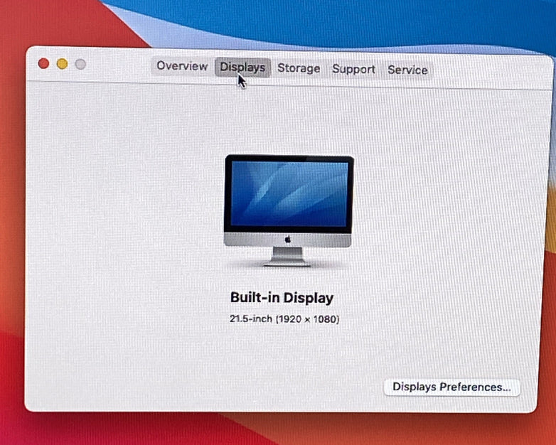 Apple A1418 iMac 21.5" 2014 1.4 GHz i5 8 GB RAM 500GB HDD macOS 11.7.1