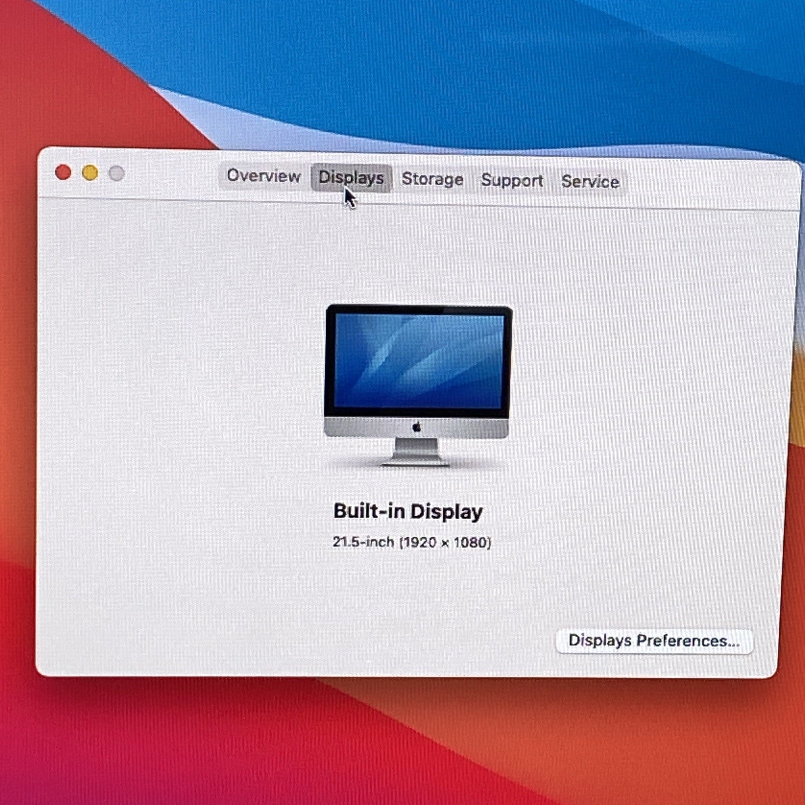 Apple A1418 iMac 21.5" 2014 1.4 GHz i5 8 GB RAM 500GB HDD macOS 11.7.1