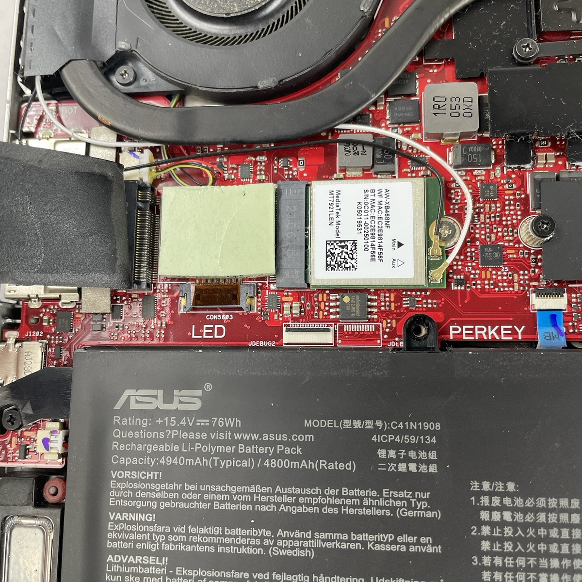 ASUS ROG GA401Q 14" Ryzen 9 5900HS 3.30GHz 16GB RAM RTX 3060 No SSD/OS/AC21