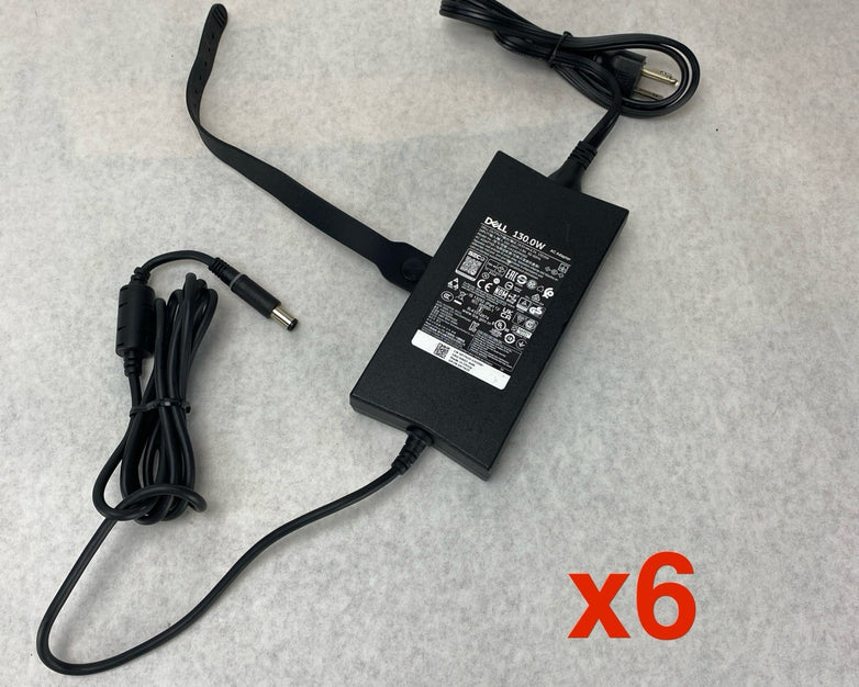 Dell HA130PM160 7.4mm 19.5V 6.7A 130W AC Power Adapter P7KJ5 (Lot of 6)