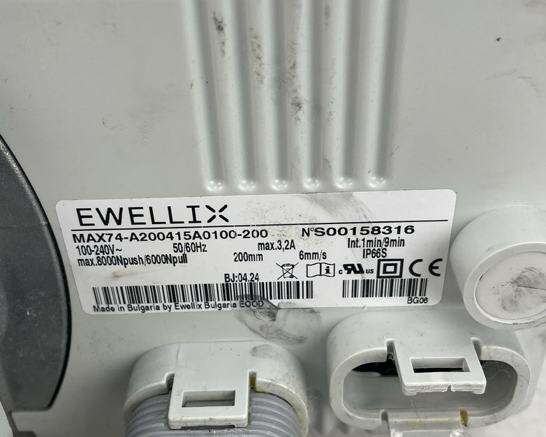 Ewellix MAX74-A200415A0100-000 Linear Actuator Electric 120 VAC Not Fully Tested